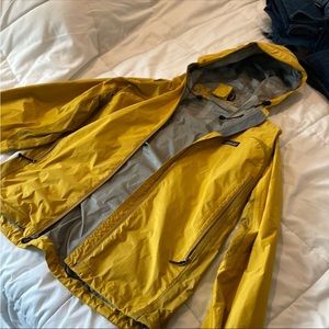 Yellow Patagonia women’s rain jacket xs